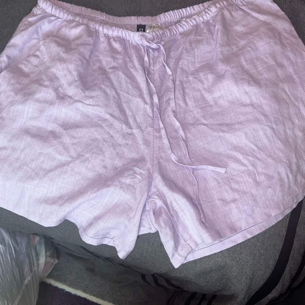 Lavender Linen Shorts